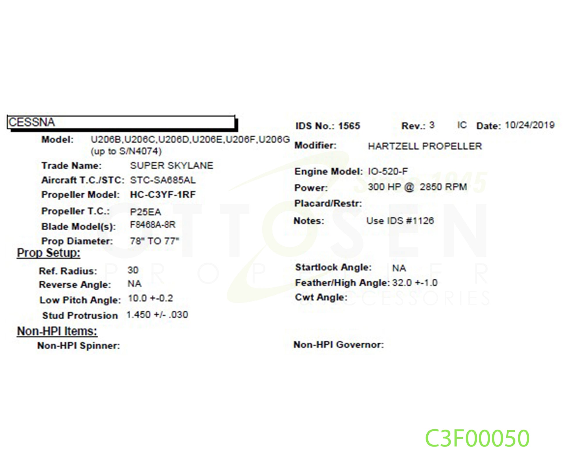 C3F00050-HARTZELL-PROPELLER-HC-C3YF-1RF-F8468A-8R-SM30-PICTURE-2