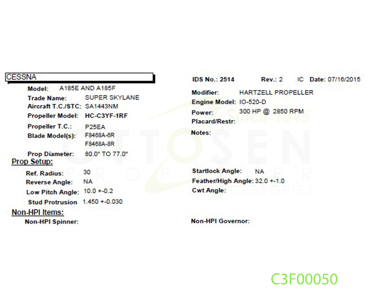 C3F00050-HARTZELL-PROPELLER-HC-C3YF-1RF-F8468A-8R-SM30-PICTURE-3