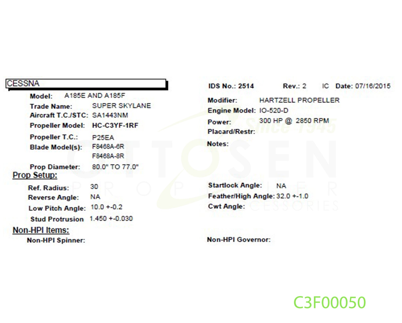 C3F00050-HARTZELL-PROPELLER-HC-C3YF-1RF-F8468A-8R-SM30-PICTURE-3