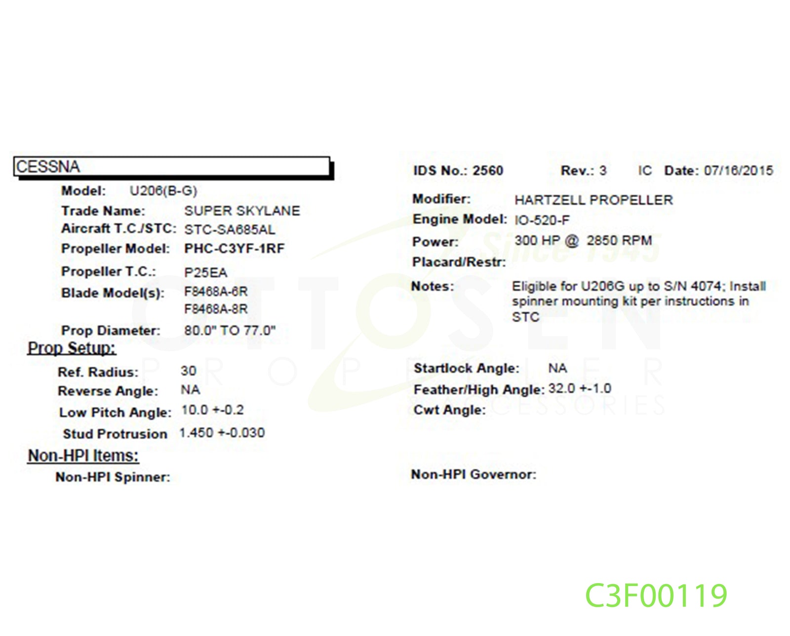 C3F00119-HARTZELL-PROPELLER-PHC-C3YF-1RF-F8468A-6R-SM30-PICTURE-3