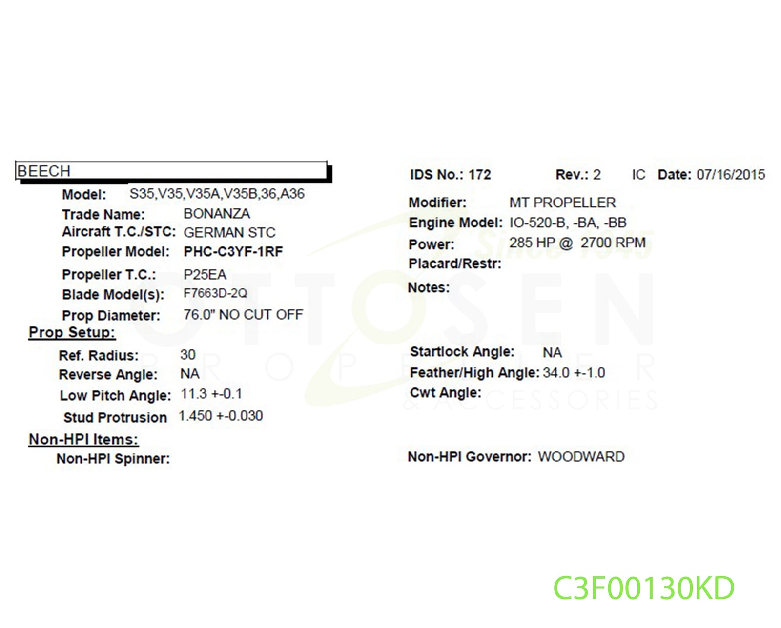 C3F00130KD-HARTZELL-PROPELLER-PHC-C3YF-1RF-F7663D-2Q-SM7-PICTURE-1