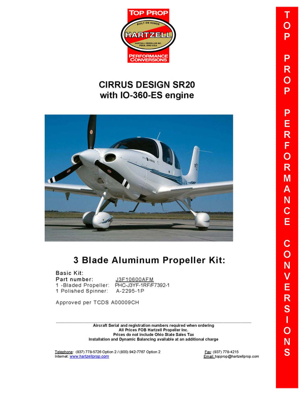 Fees products Tagged "Cirrus+SR20+IO360+STC Kits" Ottosen Propeller