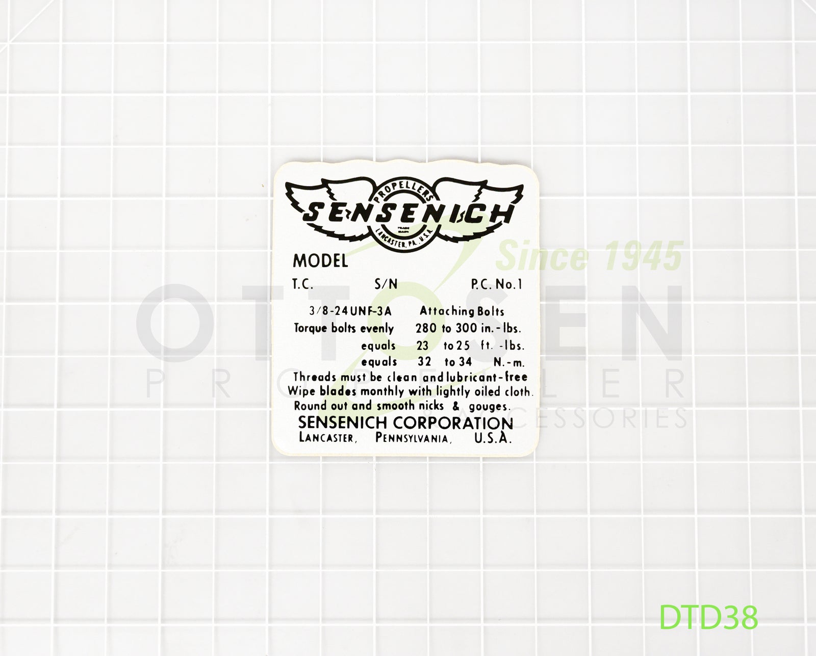 DTD38-SENSENICH-PROPELLER-TORQUE-DECAL-PICTURE-2
