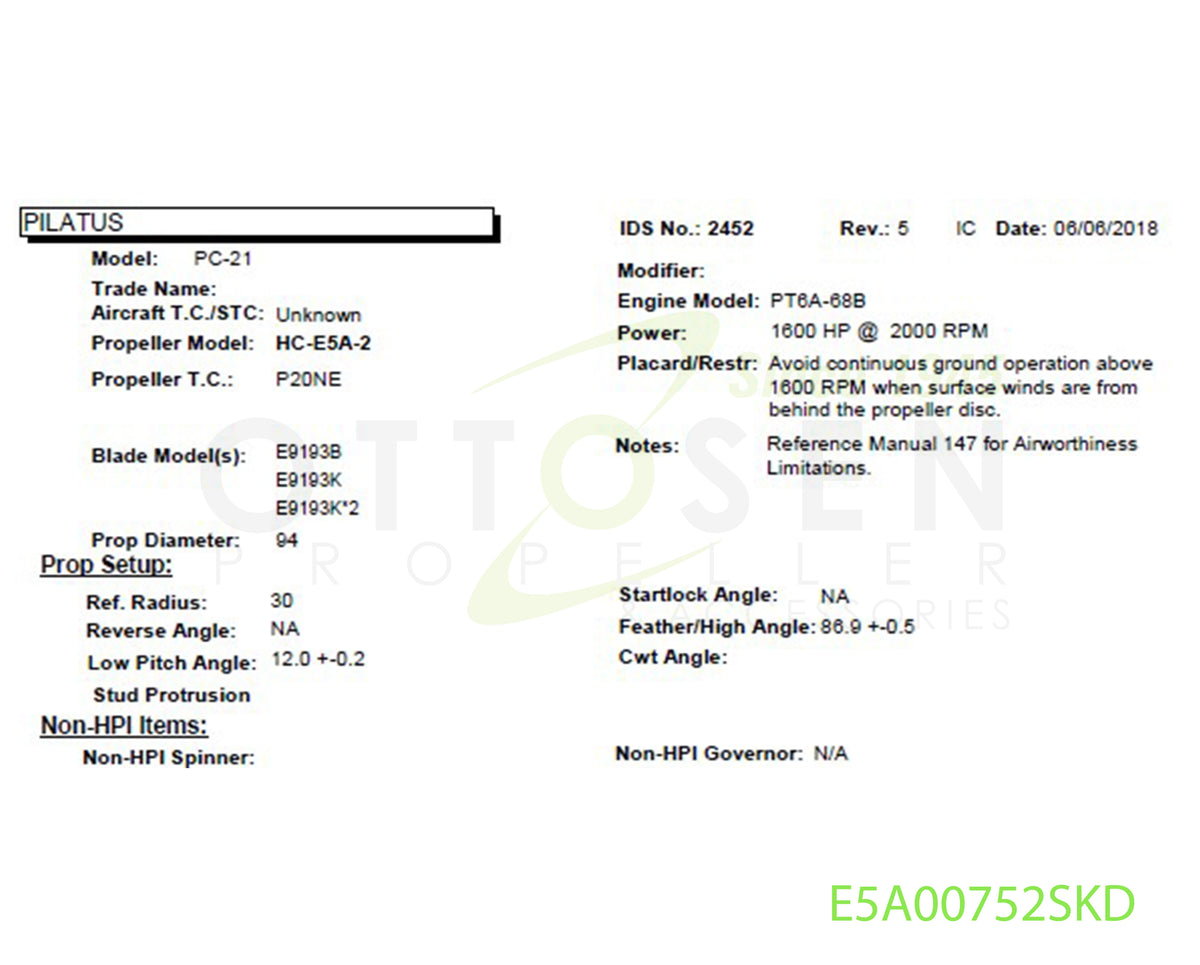 E5A00752SKD-HARTZELL-PROPELLER-HC-E5A-2-E9193K*2-E-7480-PICTURE-1