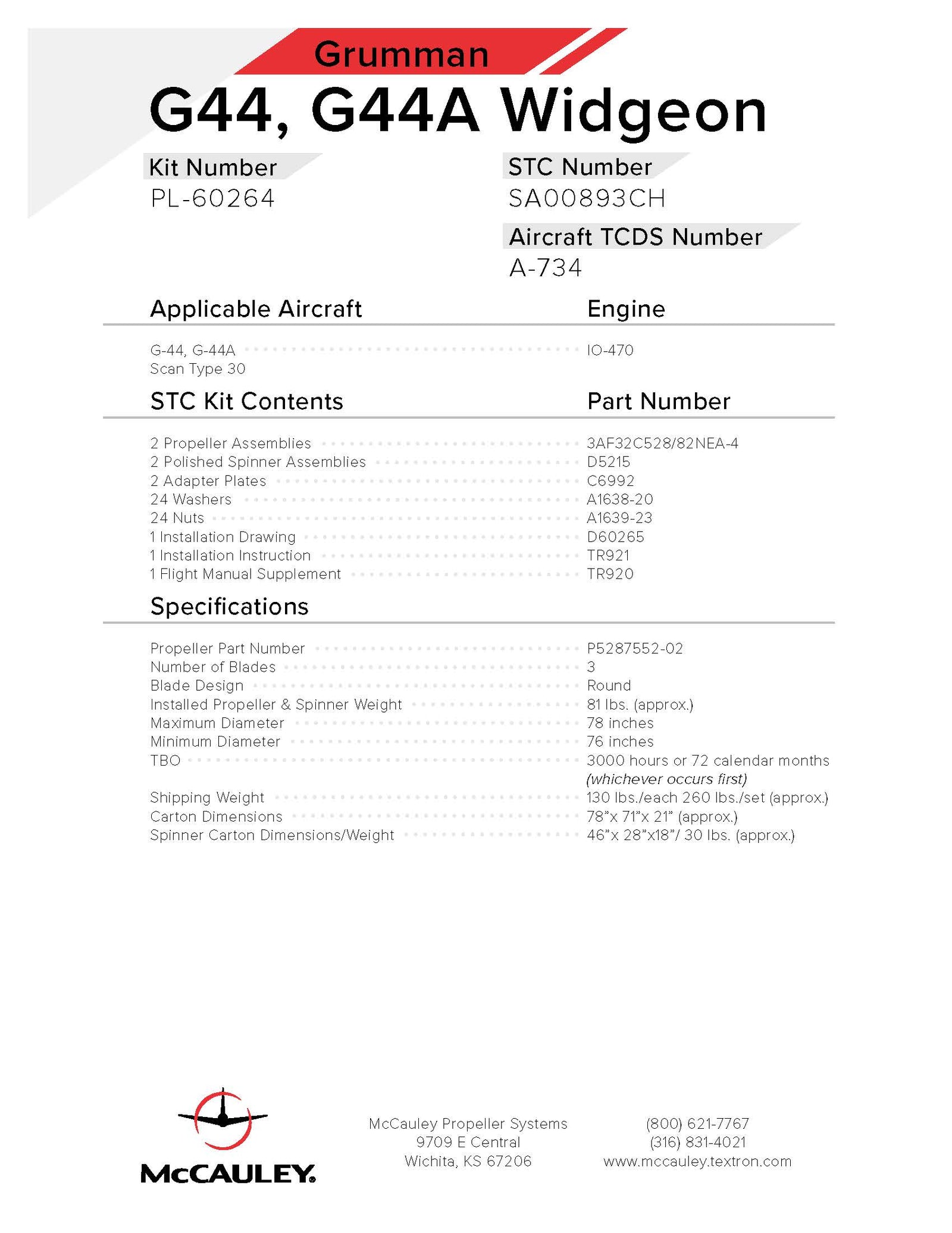 GRUMMAN-G44-G44A-WIDGEON-PL-60264-PAGE-1