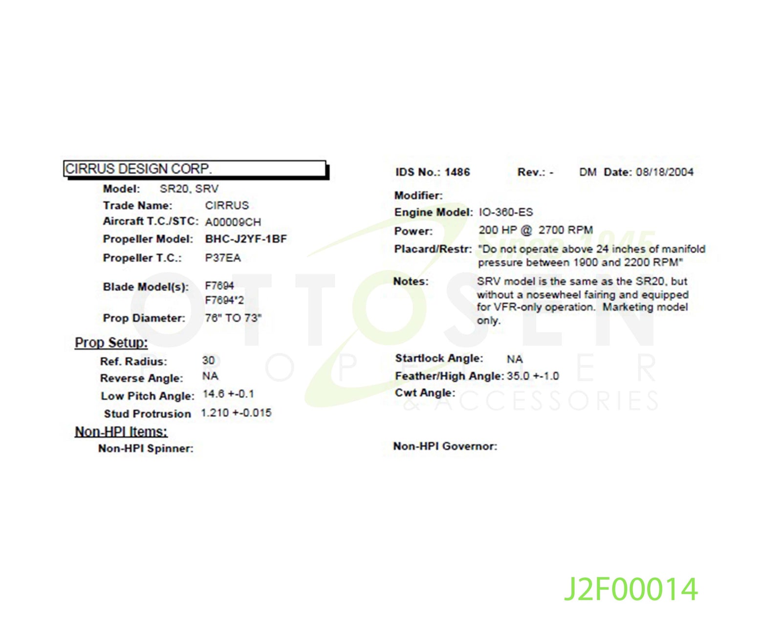 J2F00014-HARTZELL-PROPELLER-BHC-J2YF-1B-F7694-SM19-PICTURE-1