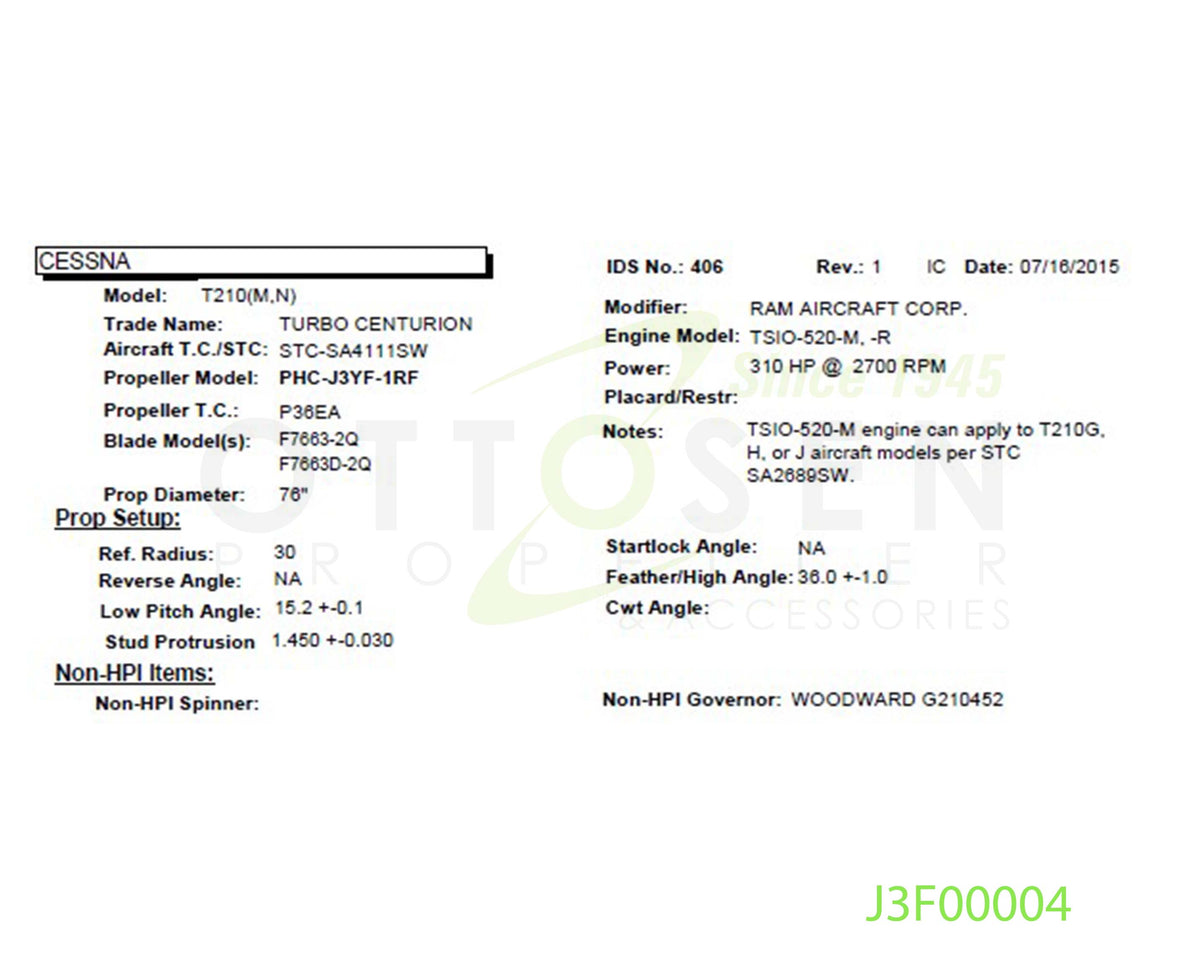 J3F00004-HARTZELL-PROPELLER-PHC-J3YF-1RF-F7663D-2Q-SM25-PICTURE-1