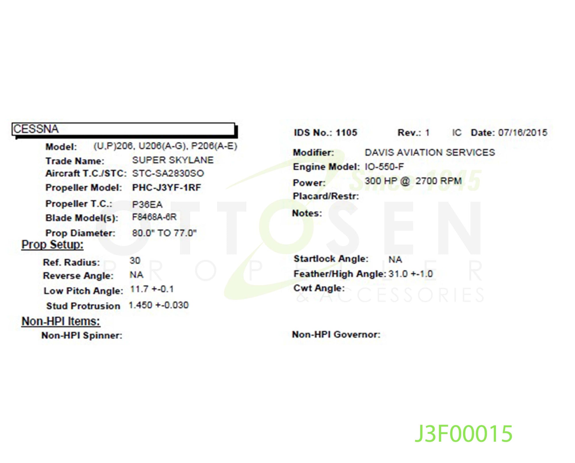 J3F00015-HARTZELL-PROPELLER-PHC-J3YF-1RF-F8468A-6R-SM7-PICTURE-1