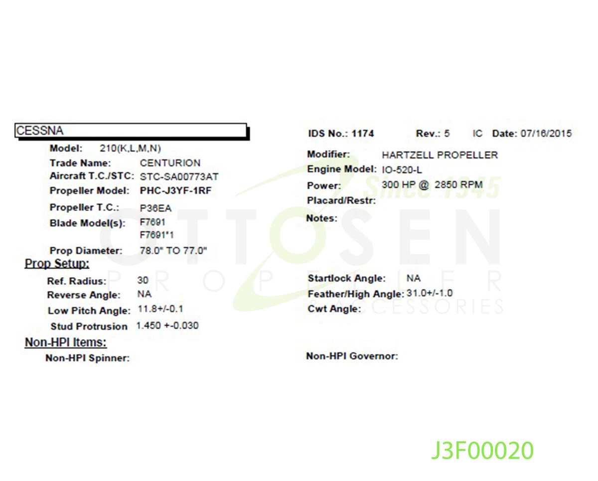 J3F00020-HARTZELL-PROPELLER-PHC-J3YF-1RF-F7691-SM9-PICTURE-1