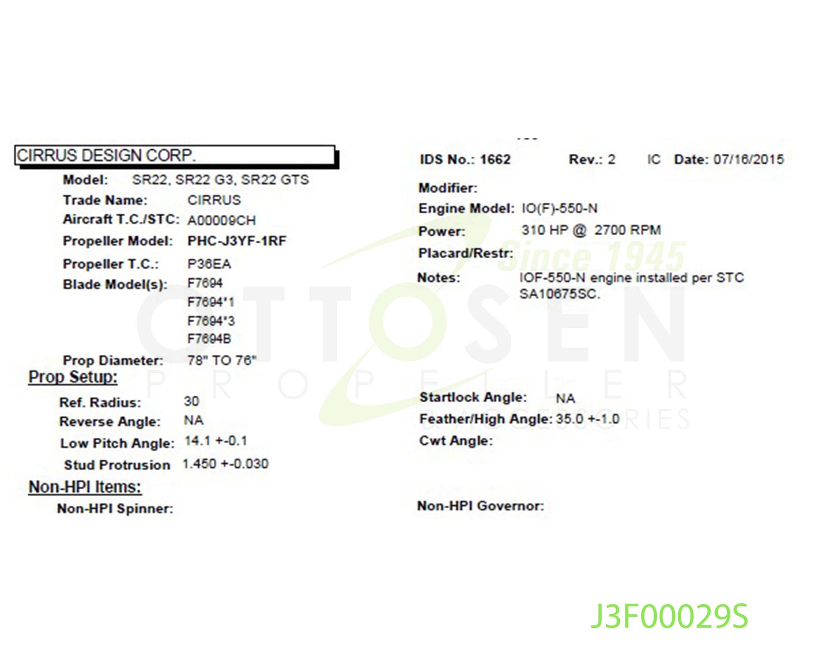 J3F00029S-HARTZELL-PROPELLER-PHC-J3YF-1RF-F7694B-SM7-PICTURE-1