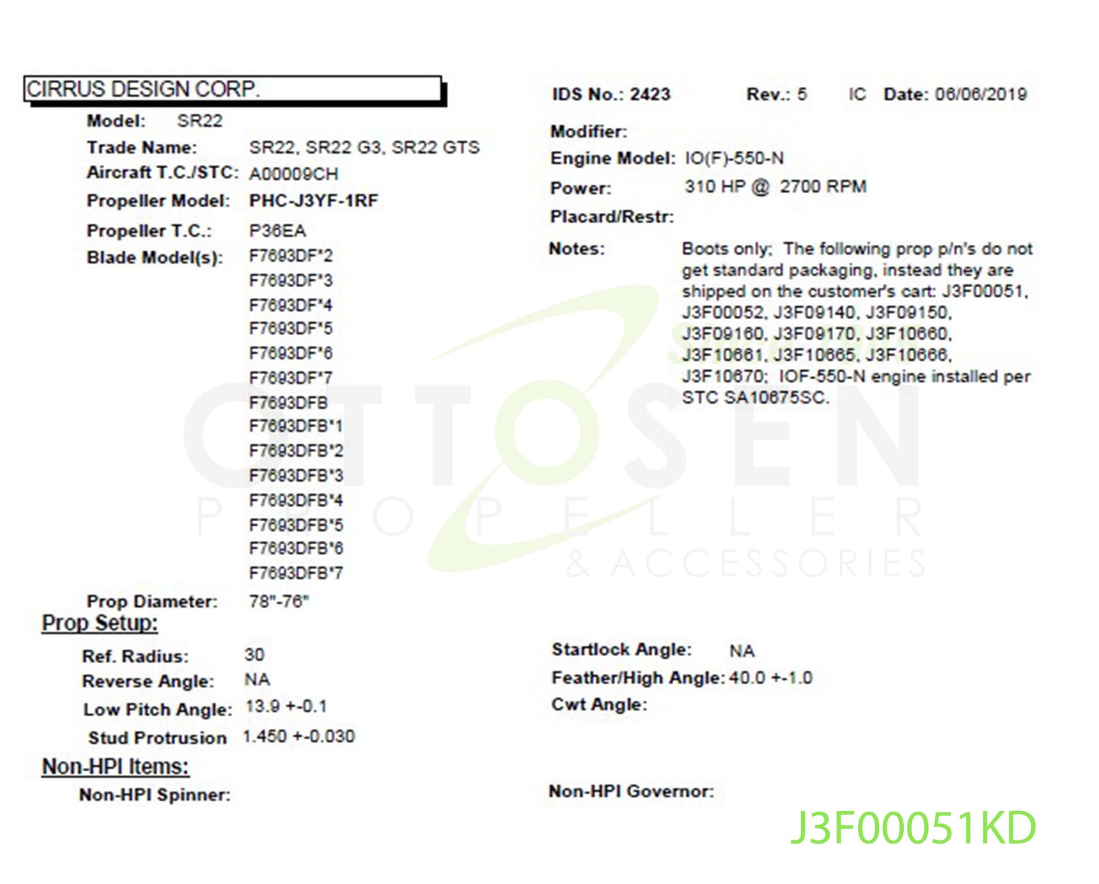 J3F00051KD-HARTZELL-PROPELLER-PHC-J3YF-1RF-F7693DF-SM7-PICTURE-1