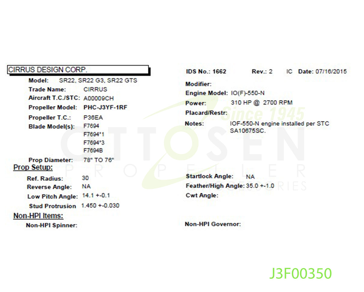 J3F00350-HARTZELL-PROPELLER-PHC-J3YF-1RF-F7694B-SM7-PICTURE-1