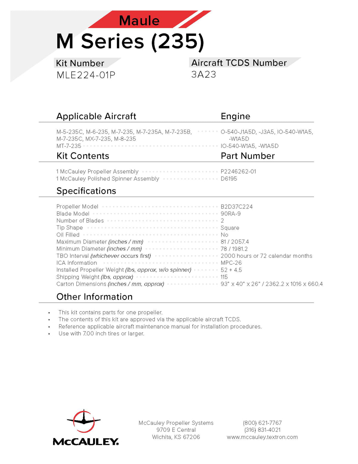 MAULE-M-SERIES-M235-MLE224-01P-PAGE-1