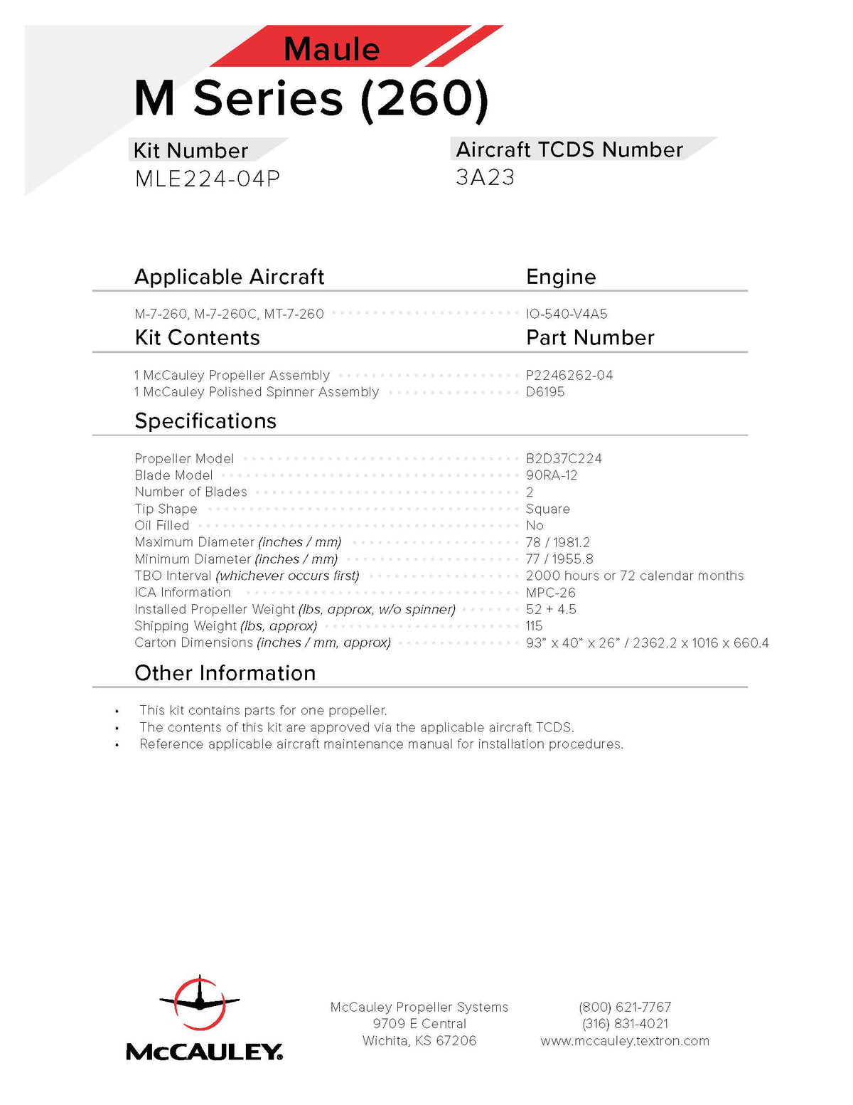MAULE-M-SERIES-M260-MLE224-04P-PAGE-1