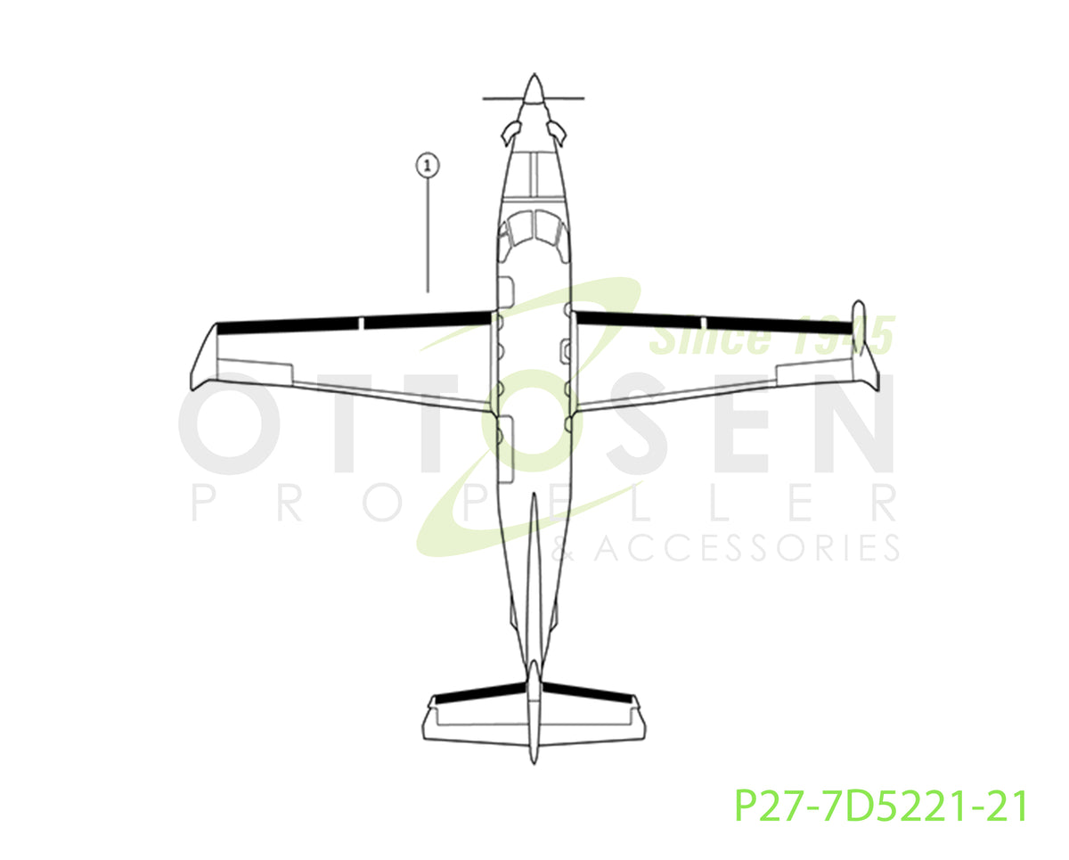 P27-7D5221-21-GOODRICH-NEOPRENE-FASTBOOT-INBOARD-WING-LH-DE-ICE-BOOT-PICTURE-1