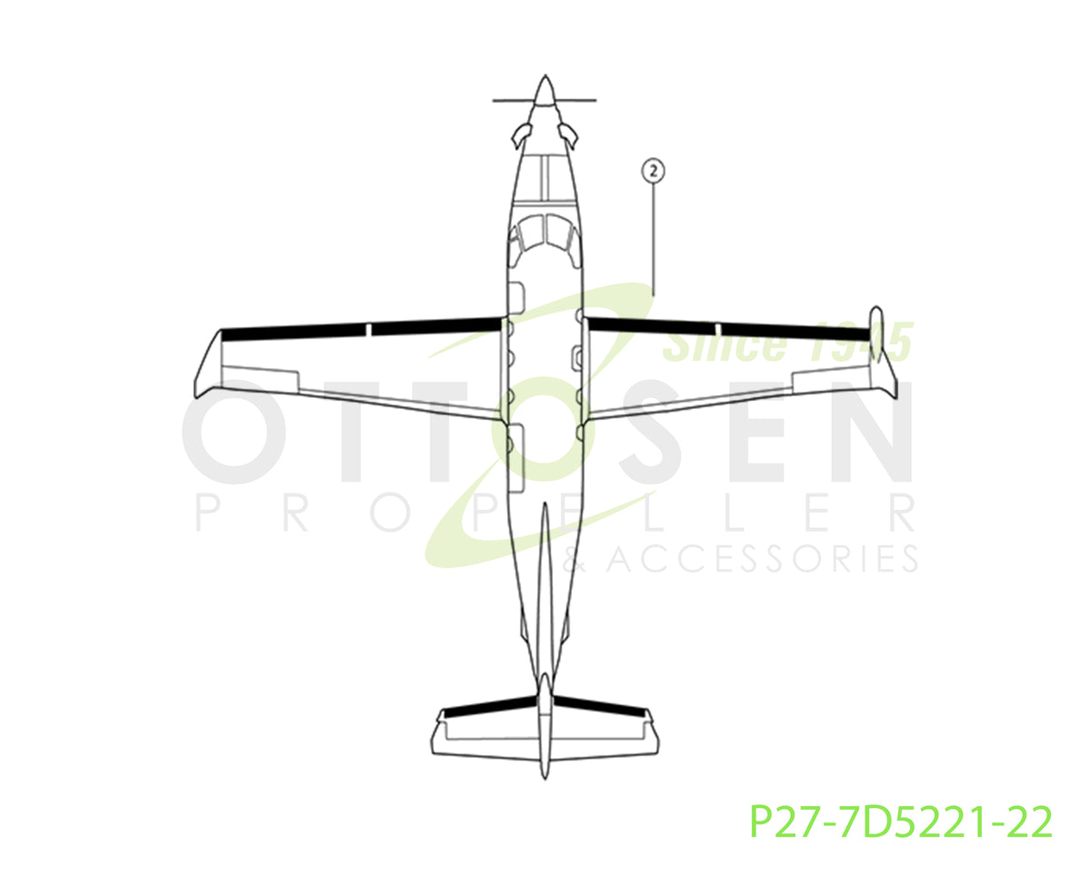 P27-7D5221-22-GOODRICH-NEOPRENE-FASTBOOT-INBOARD-WING-RH-DE-ICE-BOOT-PICTURE-1