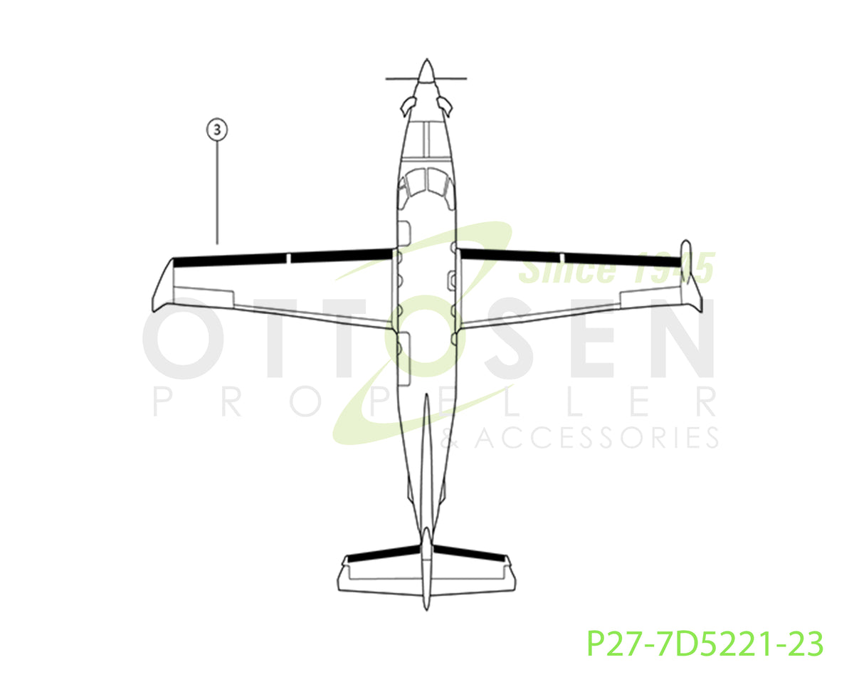 P27-7D5221-23-GOODRICH-NEOPRENE-FASTBOOT-OUTBOARD-WING-LH-DE-ICE-BOOT-PICTURE-1