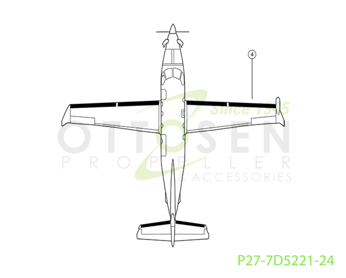 P27-7D5221-24-GOODRICH-NEOPRENE-FASTBOOT-OUTBOARD-WING-RH-DE-ICE-BOOT-PICTURE-1