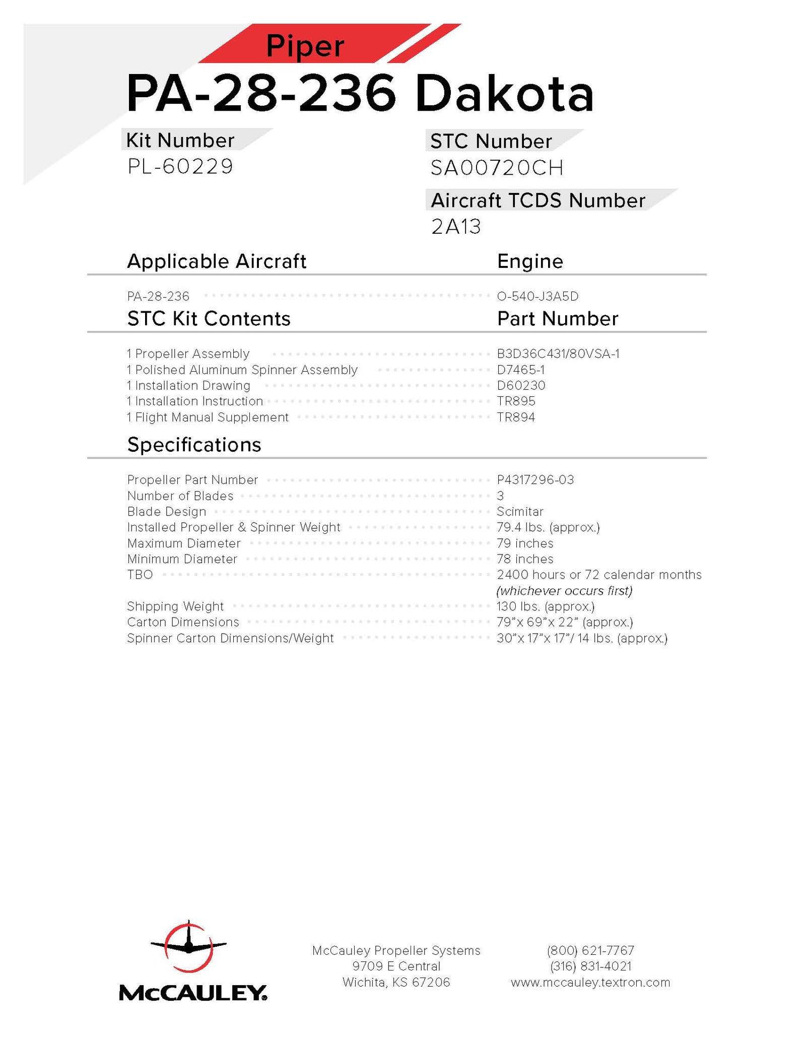 PIPER-DAKOTA-PA28-236-PL-60229-PAGE-1